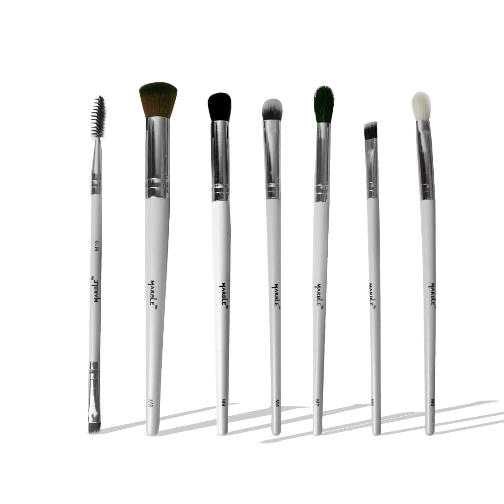 Marble Eyes and Eyebrow Brush Set - 7 Brushes